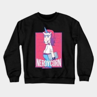 Nerdycorn Cute Unicorn Nerd Gift Idea Crewneck Sweatshirt